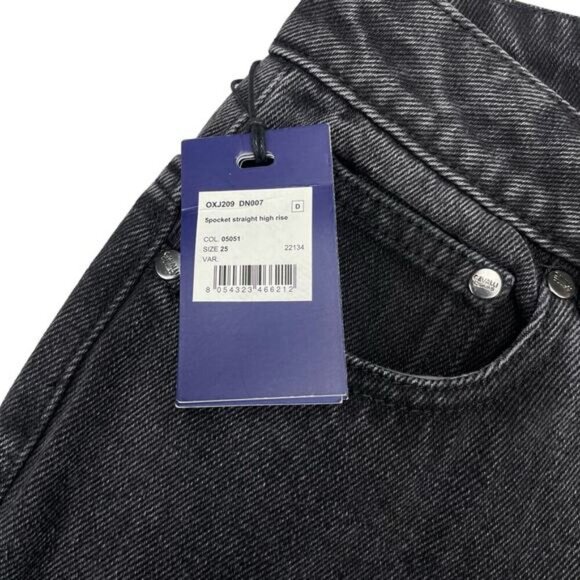 NWT CAVALLI CLASS Roberto Cavalli High Rise Straight Cropped Jean Sz 25 - Picture 4 of 6